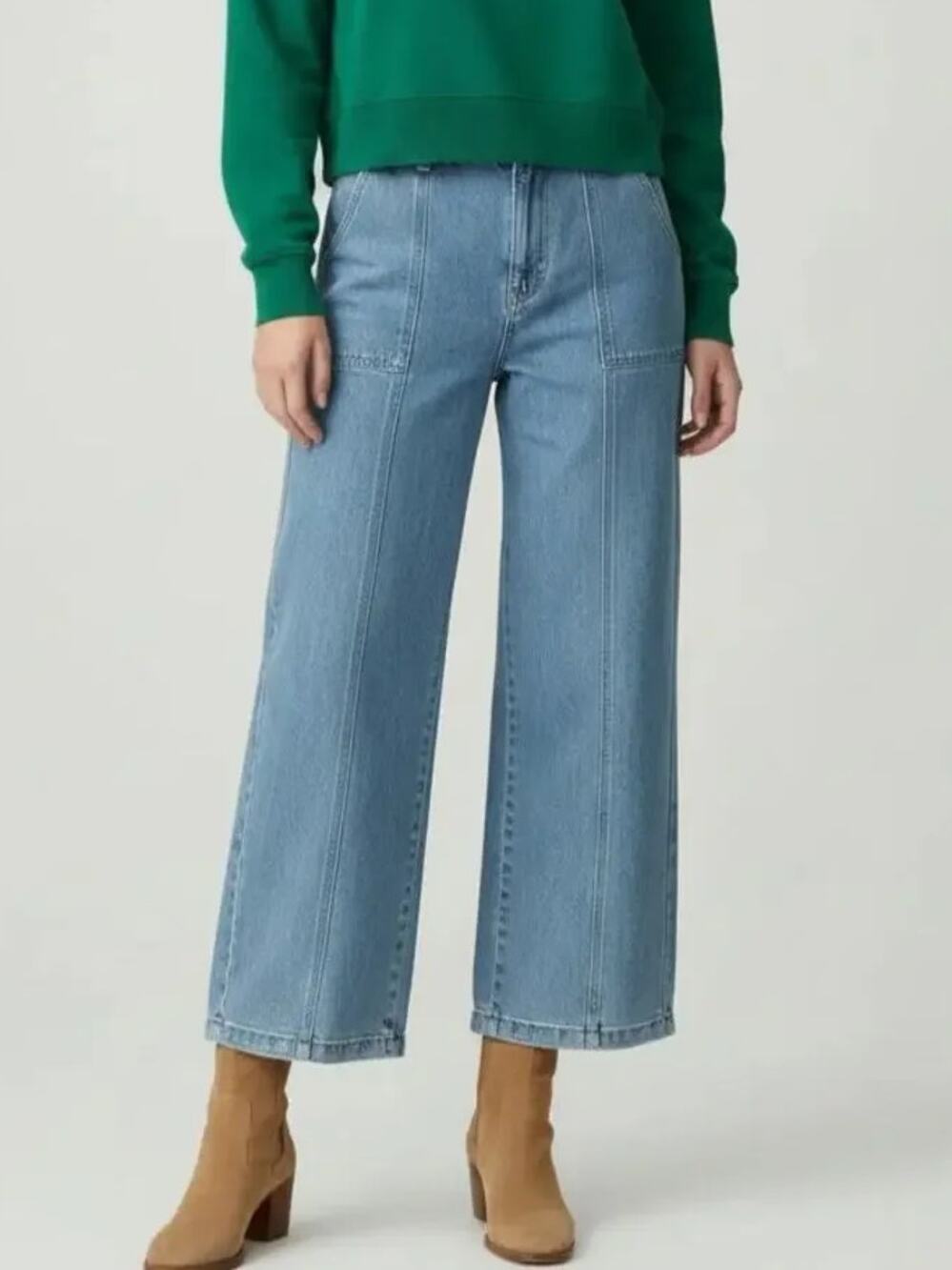 ON 34th Wide Leg Carpenter Jeans Light Wash 6